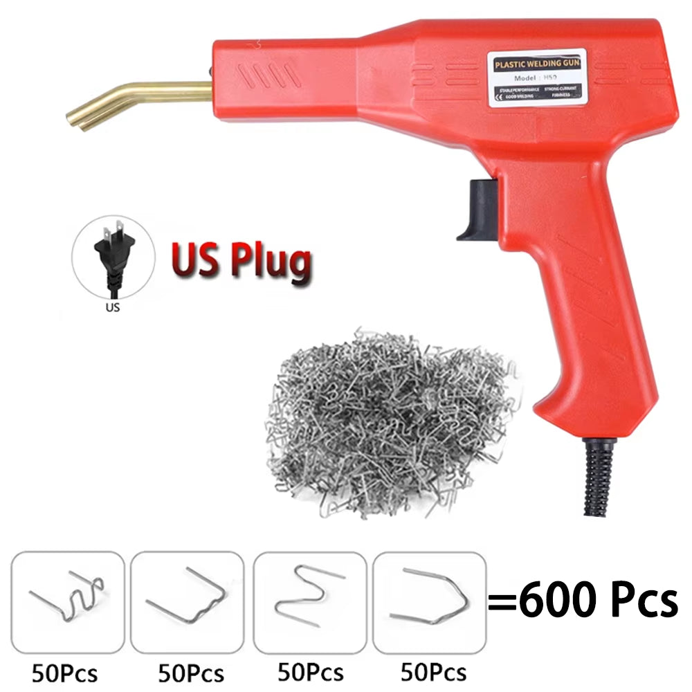Plastic Welding Machine 200/600 Staples Kit DIY Plastic Welder Tool Kit EU/US Plug Plastic Repair Tools