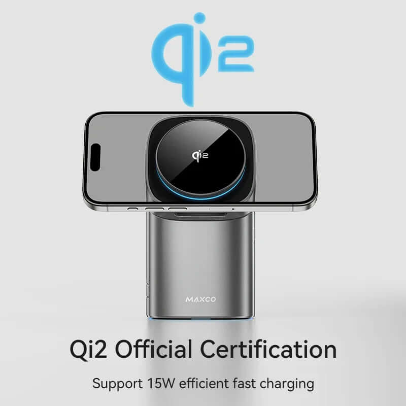 Qi2 Auto-Rotate Touch Magnetic 3 in 1 Wireless Charger Fast Charging 15W for Iphone 12/13/14/15/16, for Iwatch & Airpods