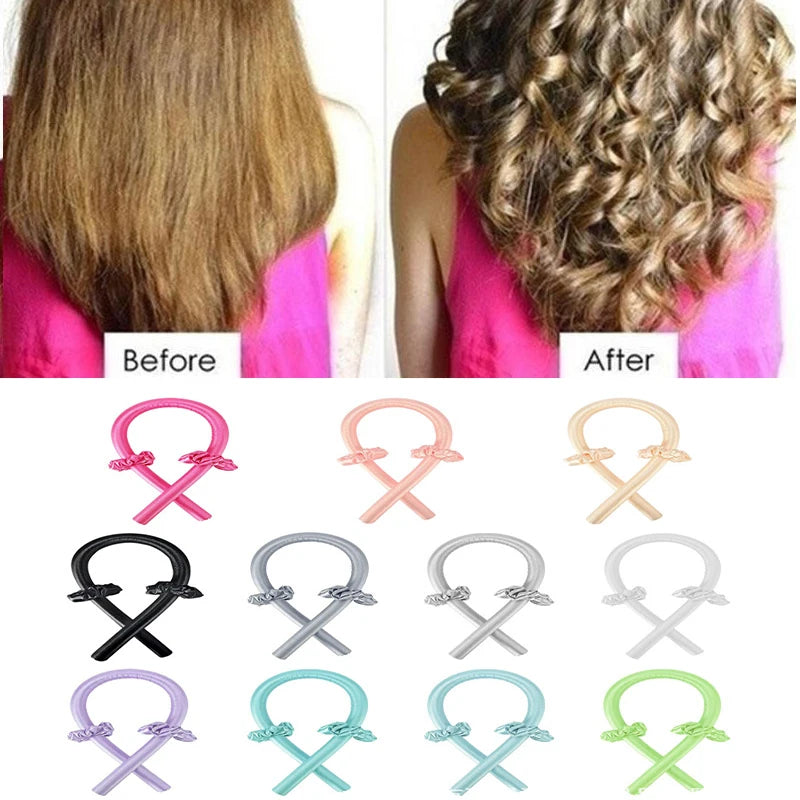 Hair Accessories for Women Clip Soft Hair Curlers Heatless Curling Rod Headband Hair Styling Tools Curling Ribbon Modeling Set