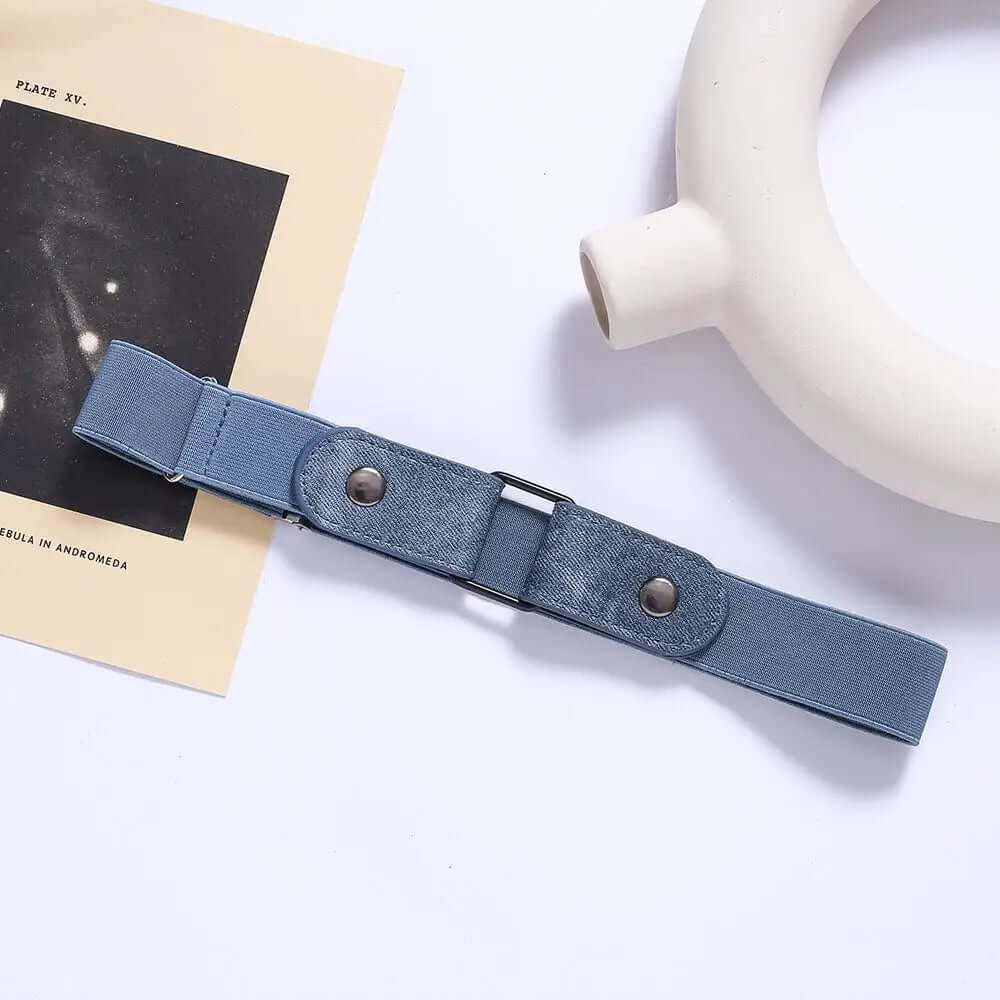 Buckle-Free Adjustable Elastic Stretch Belt, No Buckle Invisible Belt for Men Women Casual Jean Pant Dress, No Hassle Waist Belt