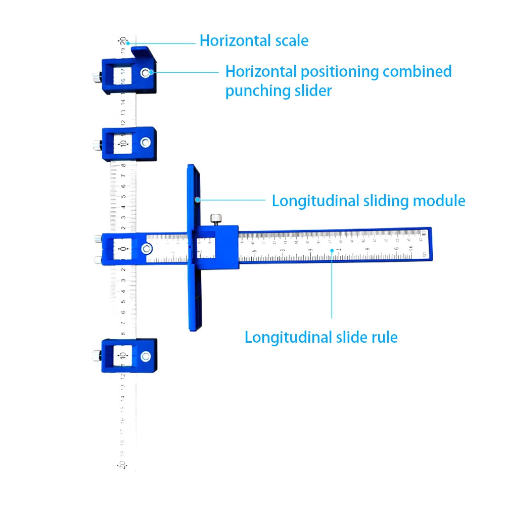 Location Drill Bit Drill Punch Locator Jig Drill Guide Cabinet Handle Knob Template Locator Hole Punch Tool for Woodworking