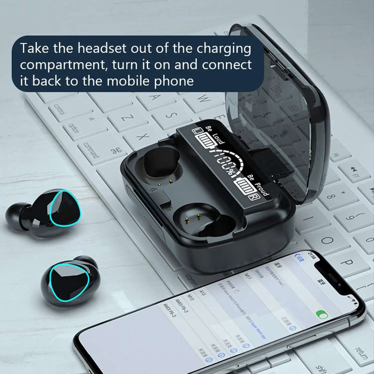 TWS M10 Wireless Bluetooth Headphones LED Display 3500Mah Charging Box 9D Stereo In-Ear Sports Waterproof Bluetooth 5.1 Headset