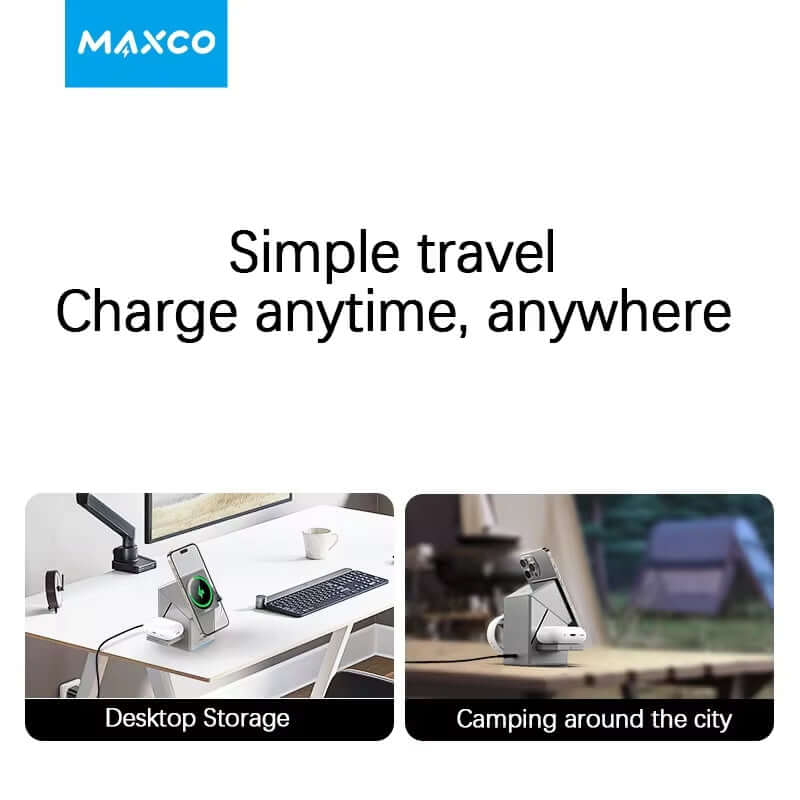 Qi2 3-In-1 Wireless Charger with Auto-Rotating Magic Cube Dock for Iphone 16/15/14 Pro Max Airpods and Iwatch Fast Charging