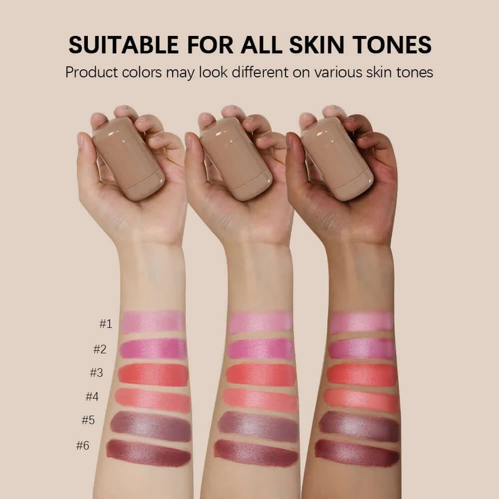 3In1 Cheek Lip Tinted Moistured Blush Stick Waterproof Easy Color Rouge Silky Smooth Blusher Cream Matte Contour Makeup