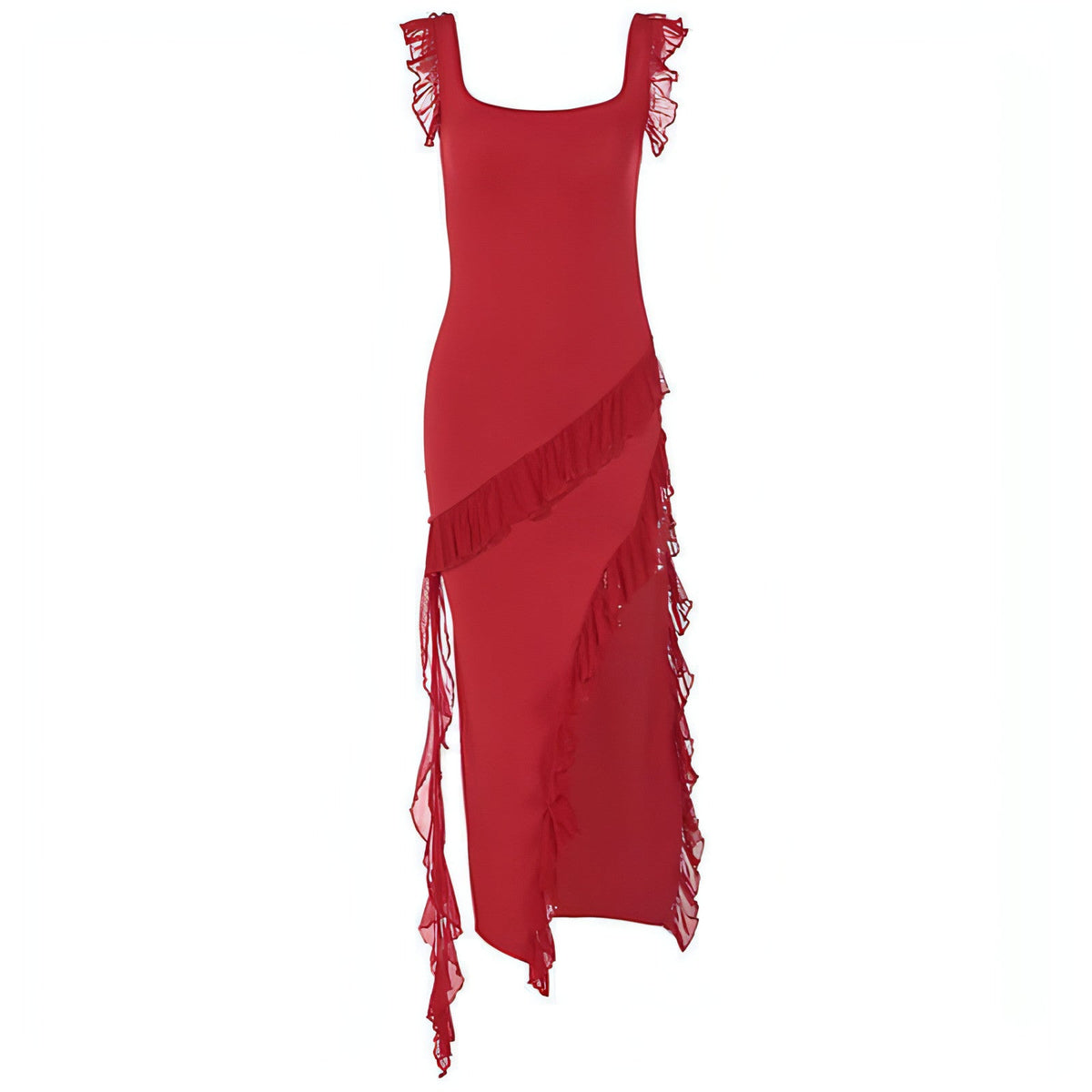 Vestido de Verano con Costuras Decorativas | Largo | Sin Mangas | Mujer