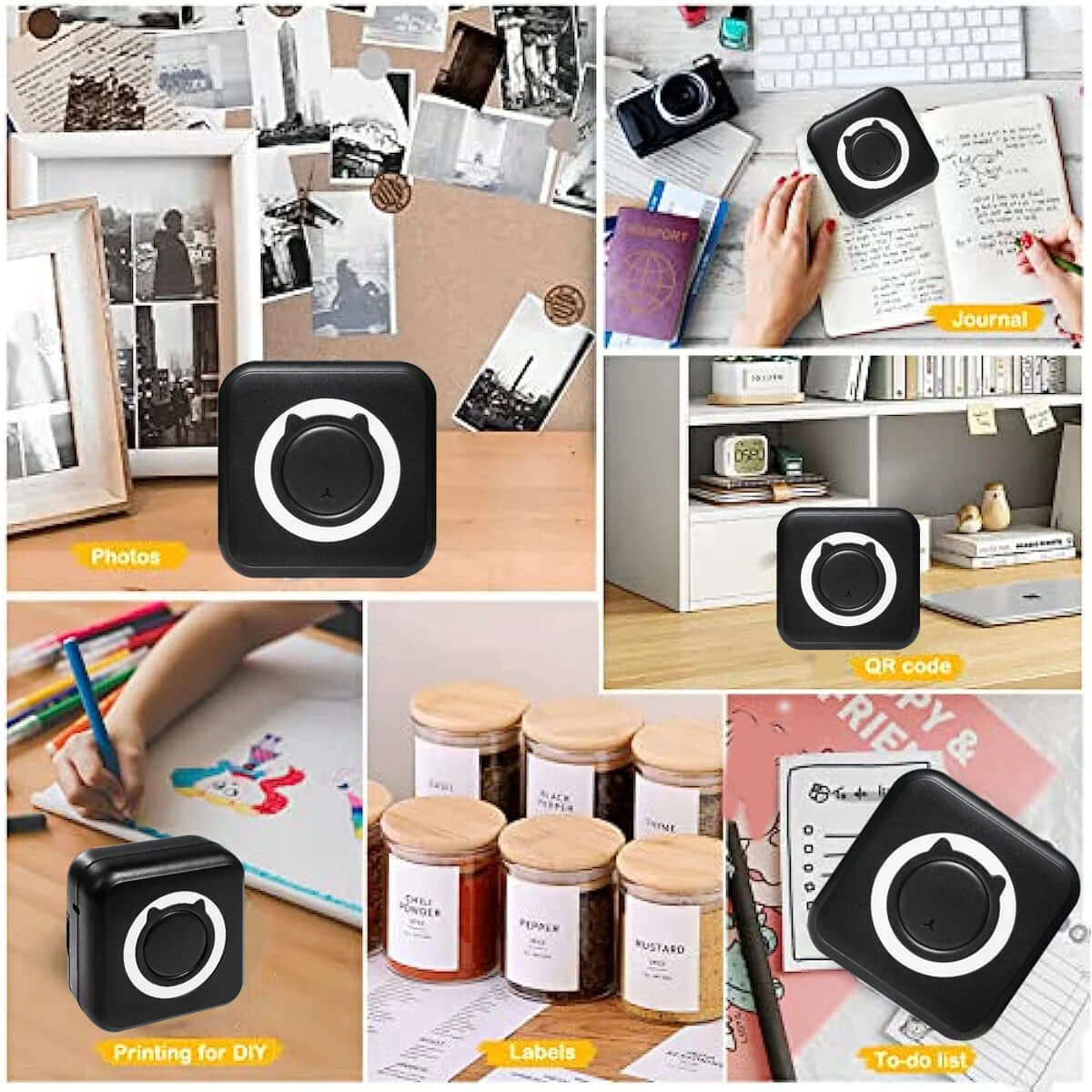 MINI Print Portable Thermal Printer Photo Pocket Thermal Label Printer 58Mm Printing Wireless Bluetooth Android IOS