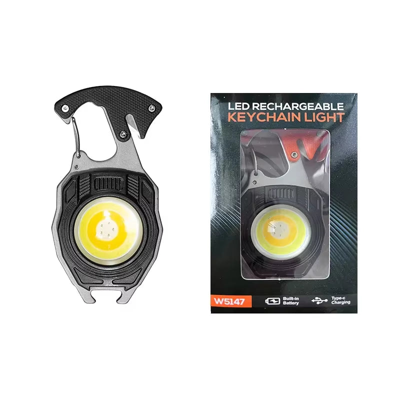 Portable LED Flashlight Mini Work Light Pocket Light Outdoor Camping Lantern Emergency Wrench Hammer Lamp