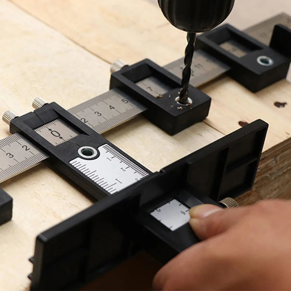 Location Drill Bit Drill Punch Locator Jig Drill Guide Cabinet Handle Knob Template Locator Hole Punch Tool for Woodworking