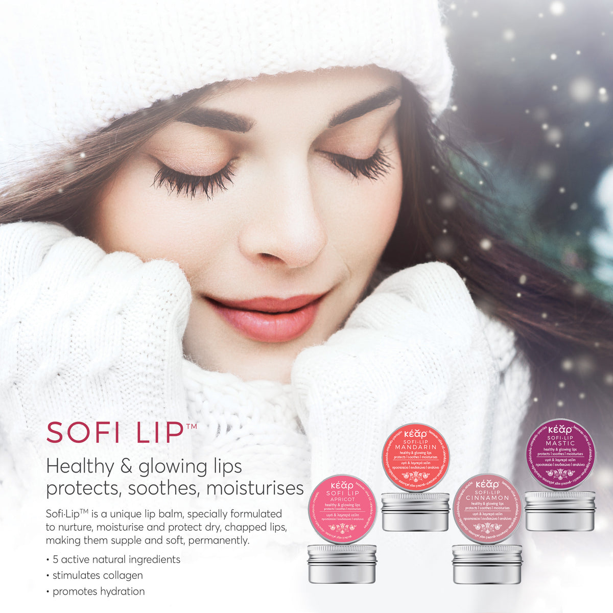 Bálsamo Labial SofiLip Canela en Bolsita (Pack de Dos)