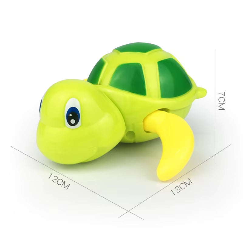 Baby Bath Toys Toddler Bathing Tortoise Cute Swimming Turtle Pool Beach Classic Chain Clockwork Water Toy for Kids Water Playing