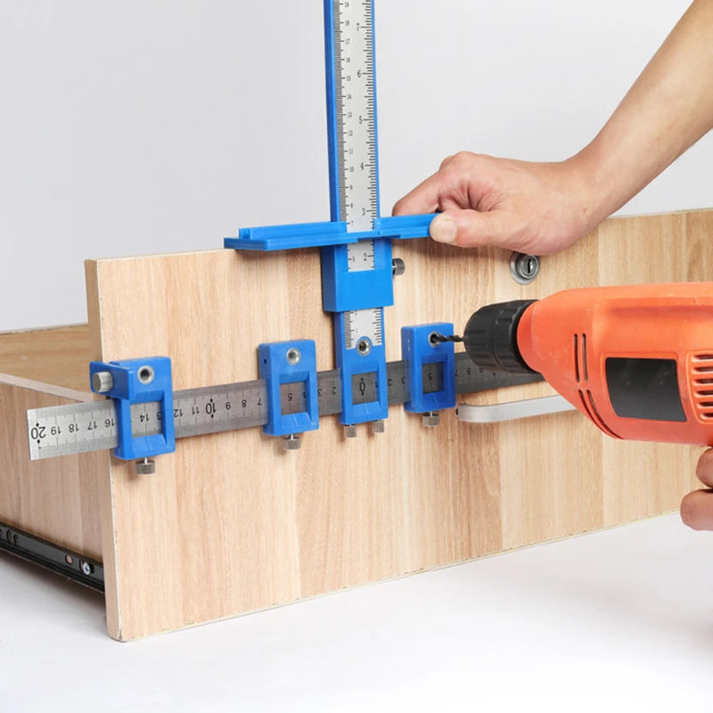 Location Drill Bit Drill Punch Locator Jig Drill Guide Cabinet Handle Knob Template Locator Hole Punch Tool for Woodworking
