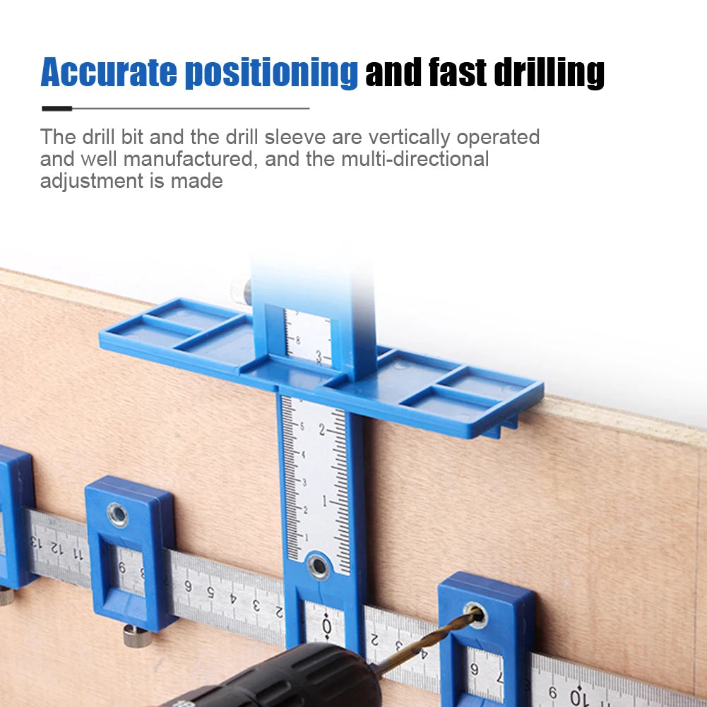 Location Drill Bit Drill Punch Locator Jig Drill Guide Cabinet Handle Knob Template Locator Hole Punch Tool for Woodworking