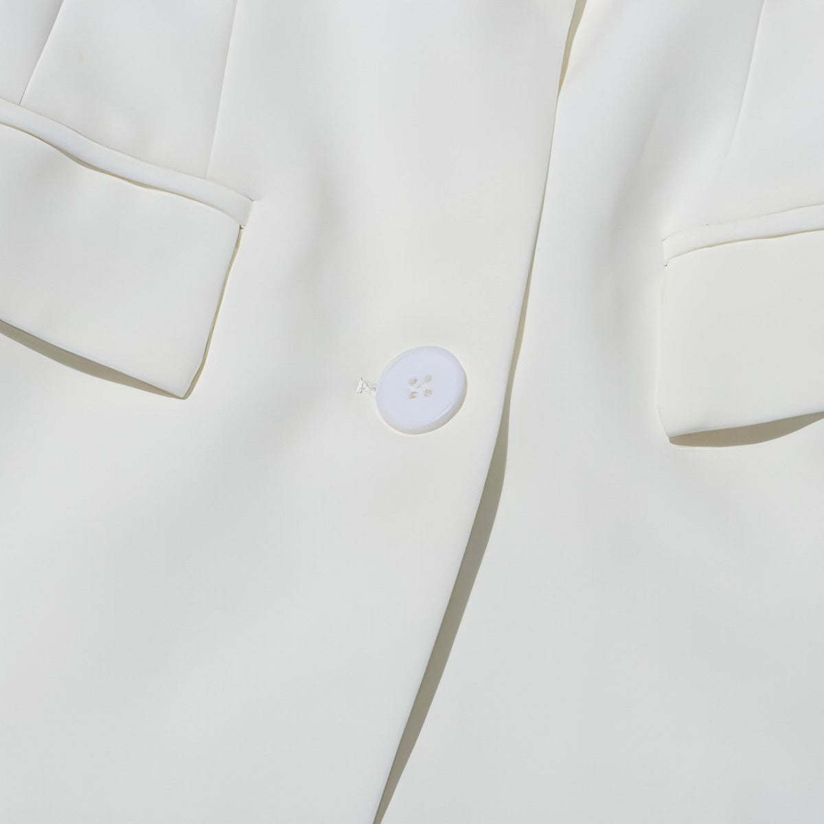 Chaqueta de Traje Slim Fit Patchwork | Mujer | Tejido Premium | Color Blanco