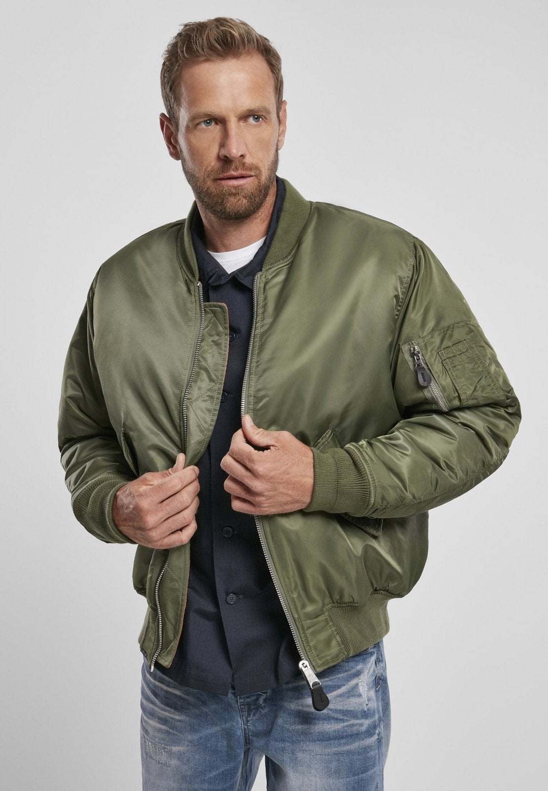 Cazadora Bomber MA1 | Chaqueta Piloto Hombre | Brandit | Resistente al Viento