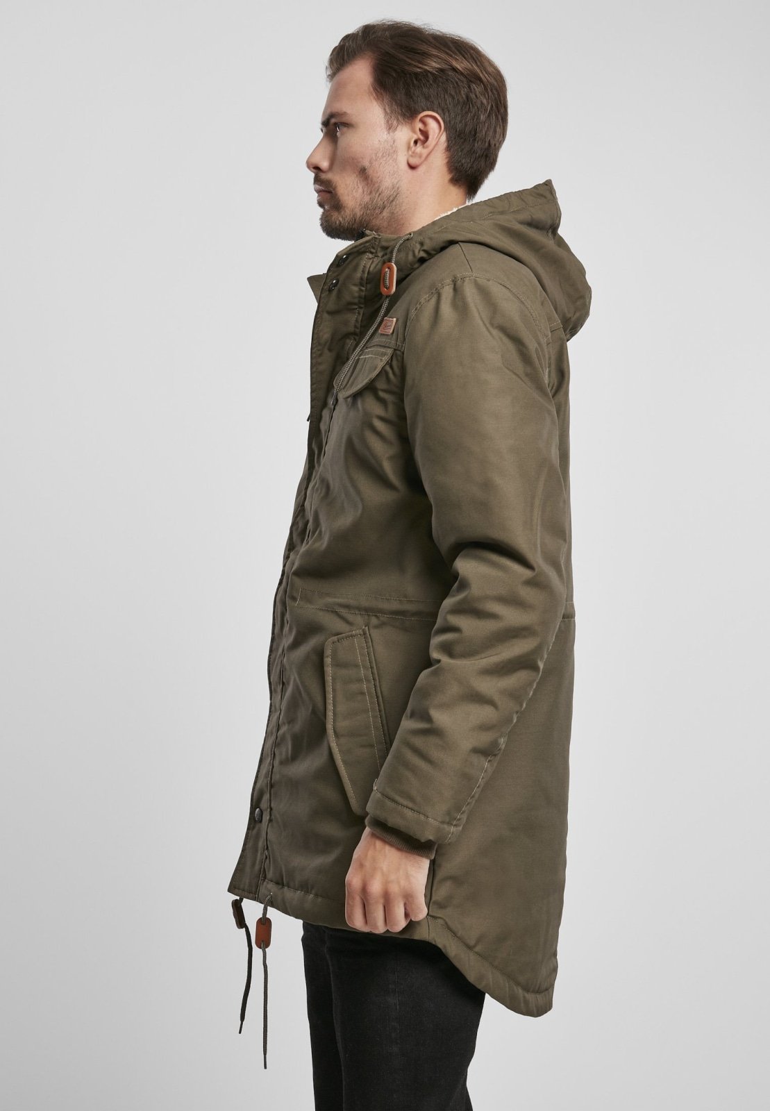 Brandit Marsh Lake Parka | Chaqueta Fishtail con Forro de Peluche | Hombre