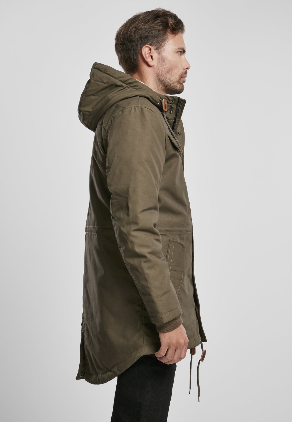 Brandit Marsh Lake Parka | Chaqueta Fishtail con Forro de Peluche | Hombre