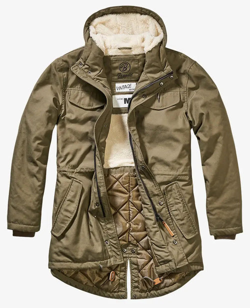 Brandit Marsh Lake Parka | Chaqueta Fishtail con Forro de Peluche | Hombre