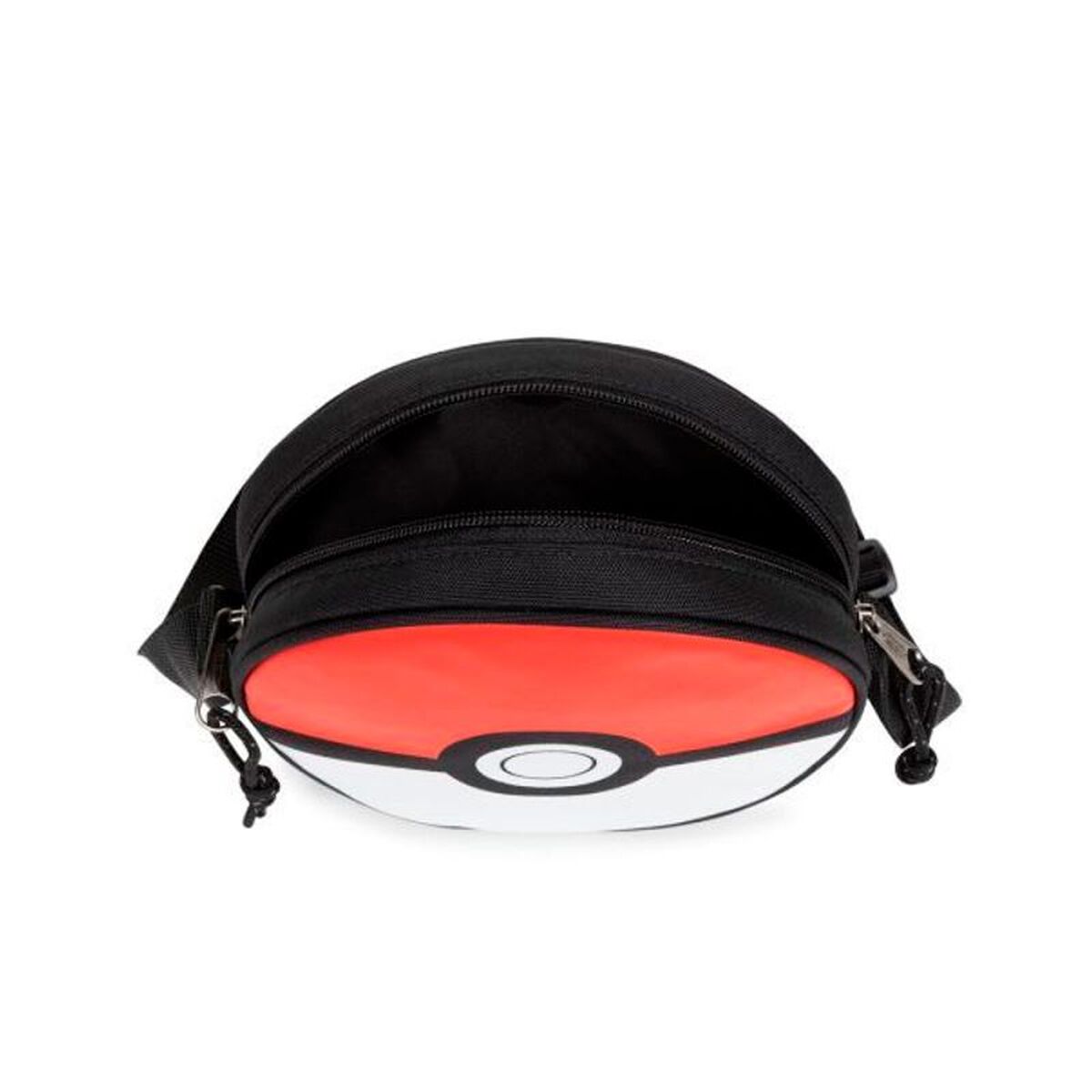 Eastpak Ada Pokemon Ball messenger bag in red with circular Pokemon design and zipper closure.