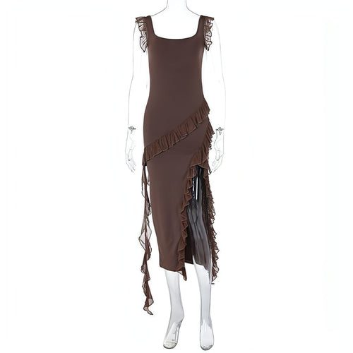 Vestido de Verano con Costuras Decorativas | Largo | Sin Mangas | Mujer