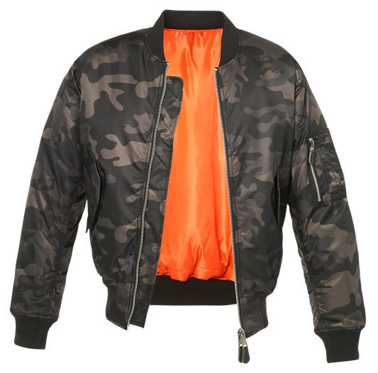Cazadora Bomber MA1 Camuflaje | Estilo Militar Pilot | Repelente al Viento y Agua | Hombre