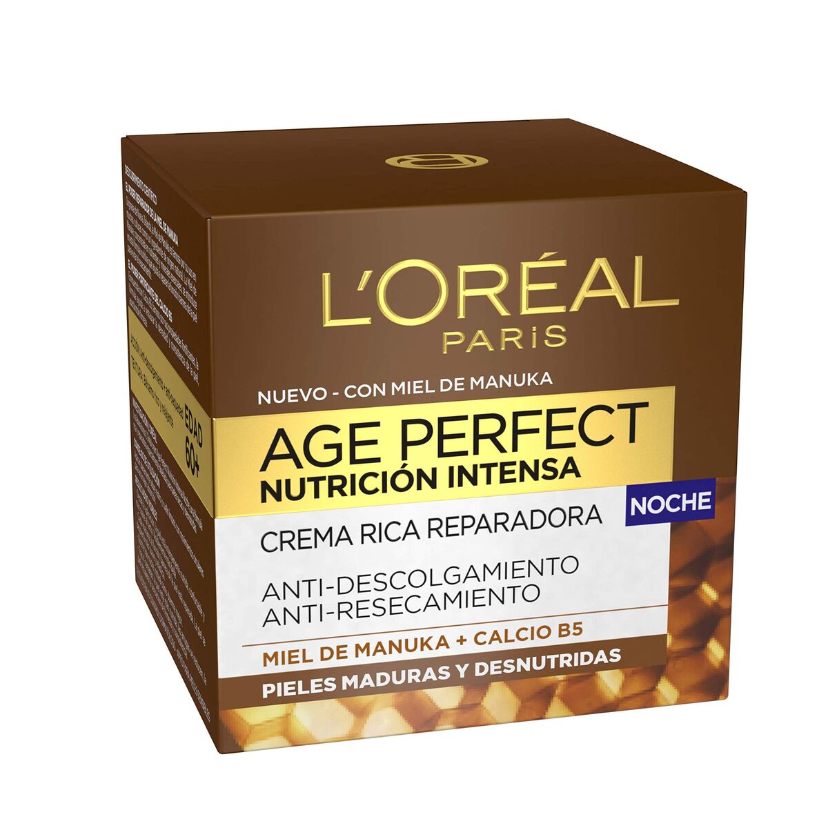 Crema Antiarrugas de Noche L'Oreal Age Perfect en paquete de 50 ml, ideal para el cuidado de la piel.
