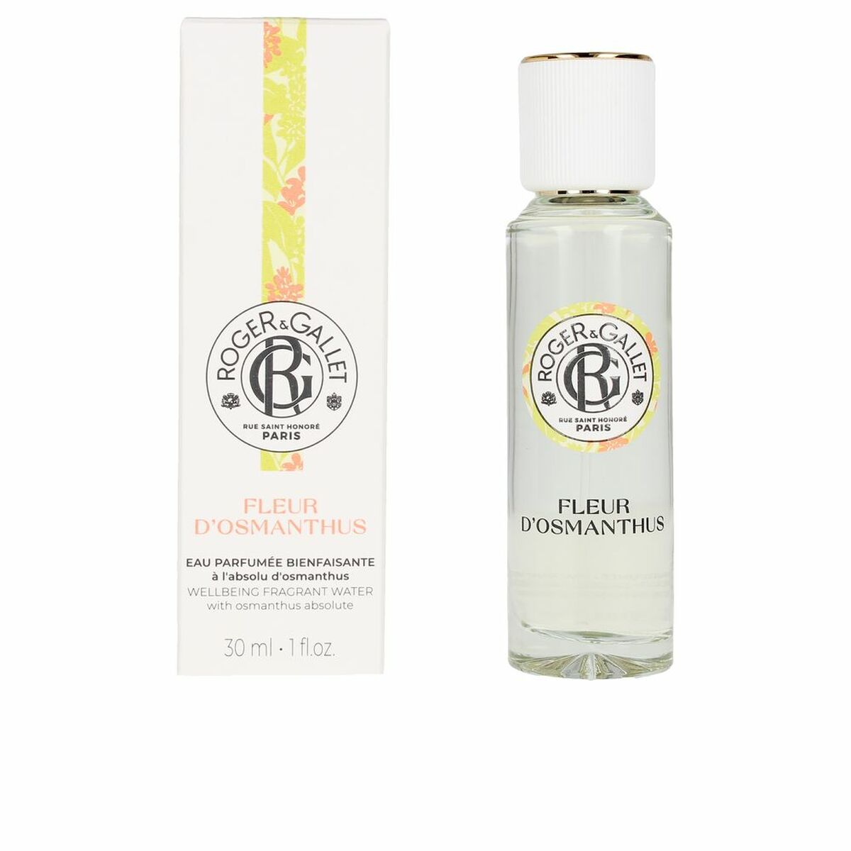 unisex perfume Roger Gallet Fleur D'Osmanthus 30 ml bottle and packaging