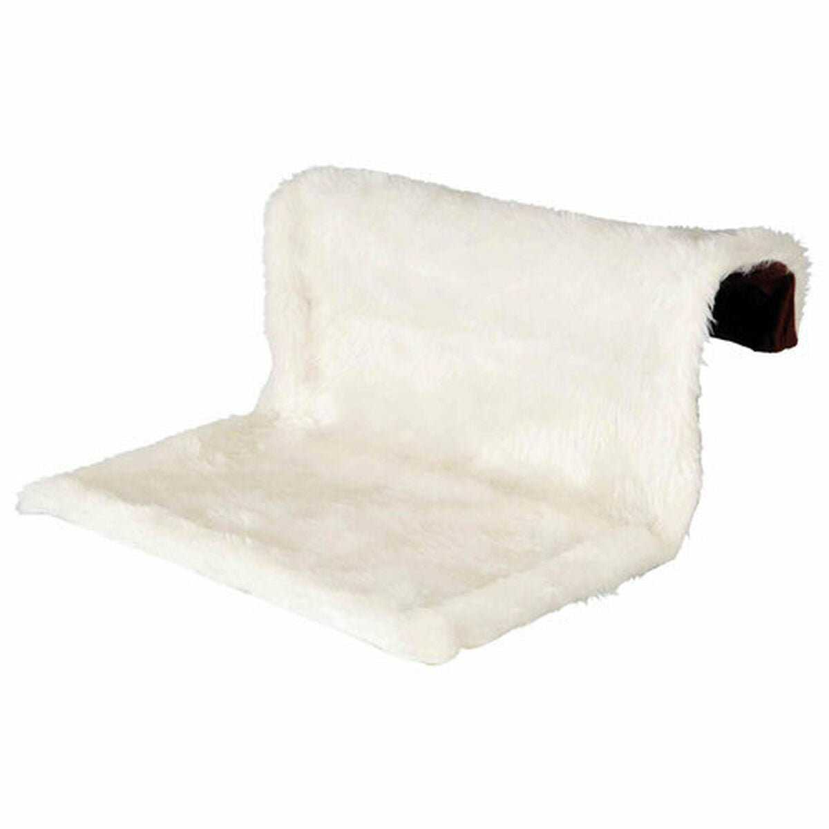 Cama para gato Trixie marrón crema, colchoneta suave y cómoda para gatos, color blanco, diseño atractivo.