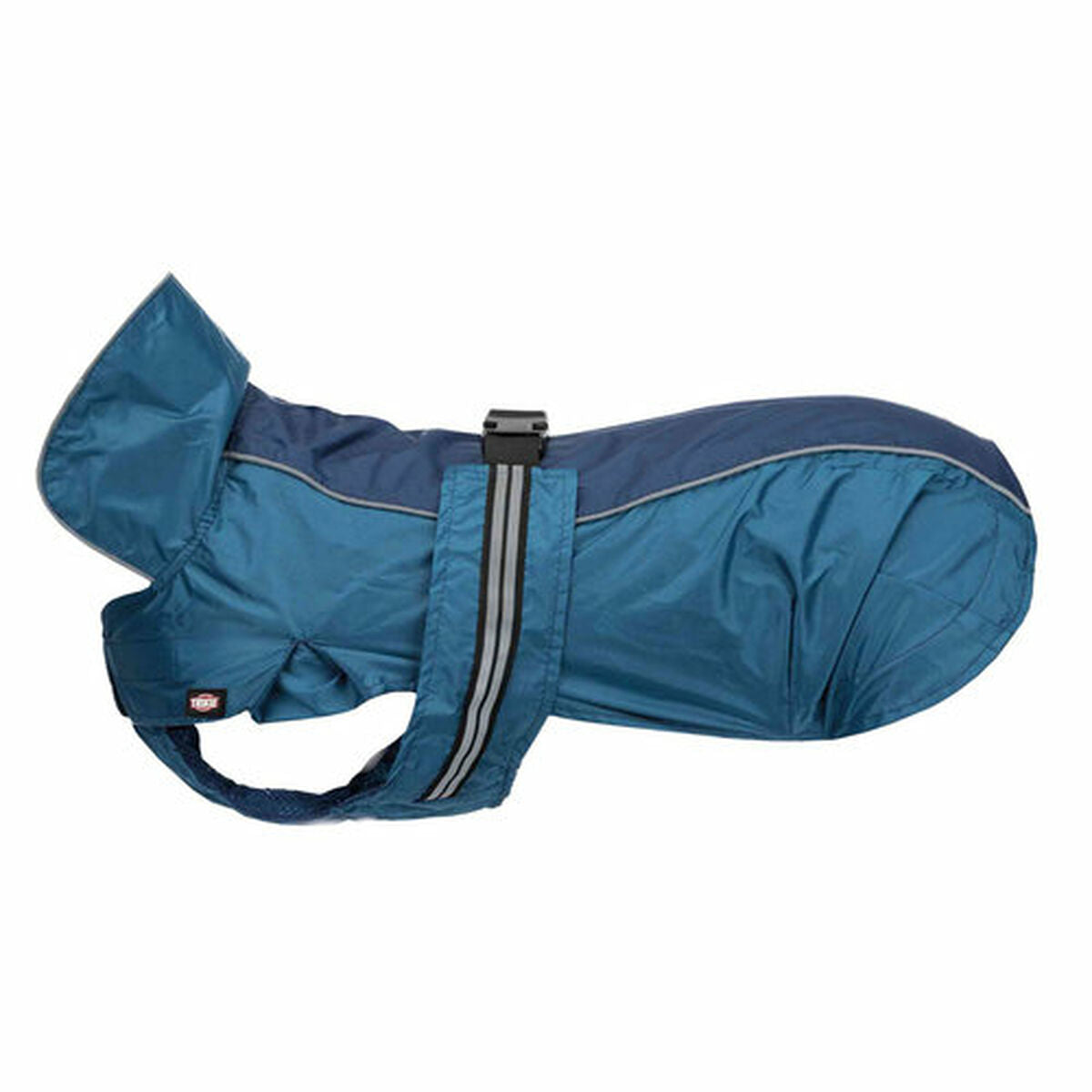 Chubasquero impermeable para perro azul Trixie Rouen S, confeccionado en poliéster, ajuste reflectante.