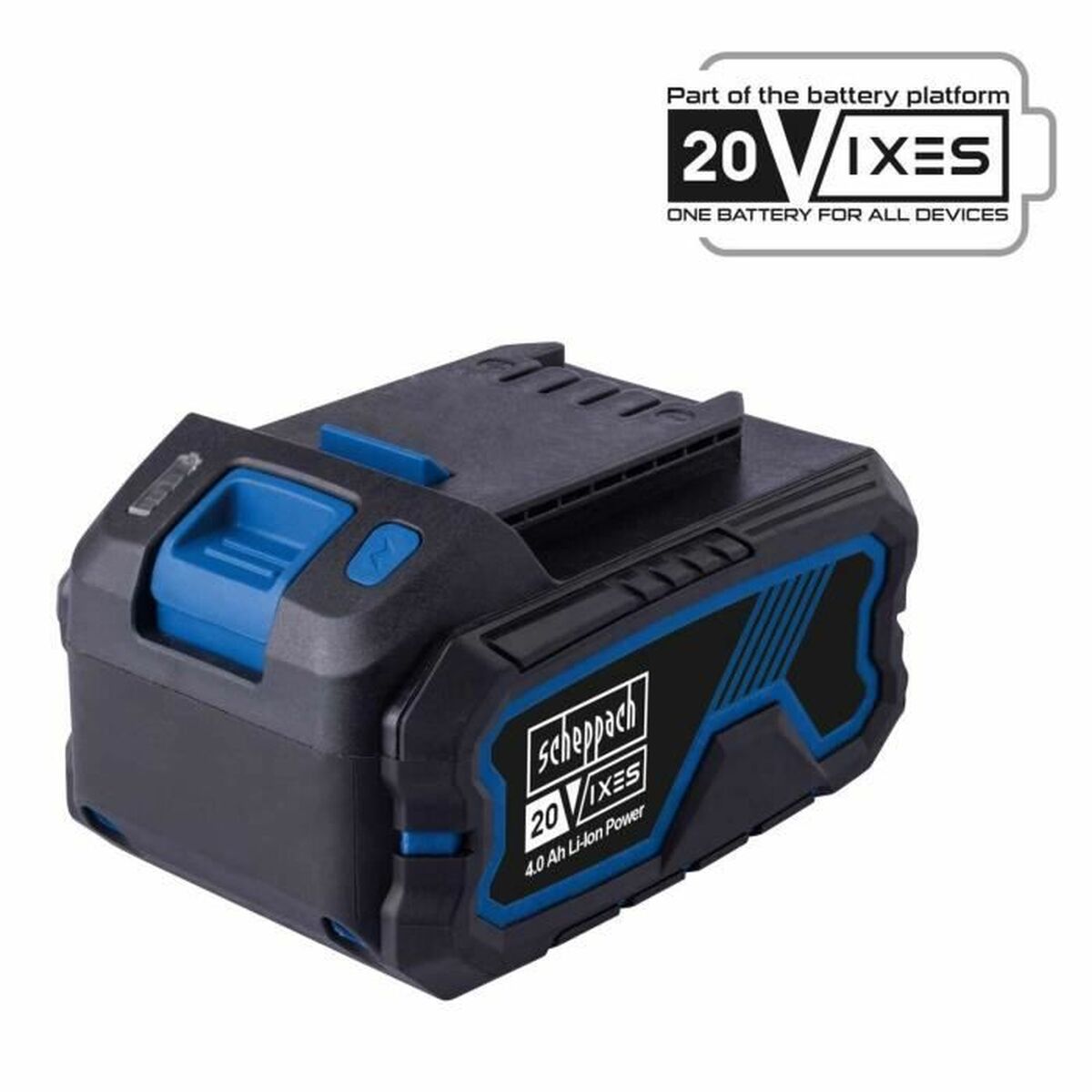Batería de litio recargable Scheppach SBP4.0 para herramientas eléctricas de la gama 20V IXES.