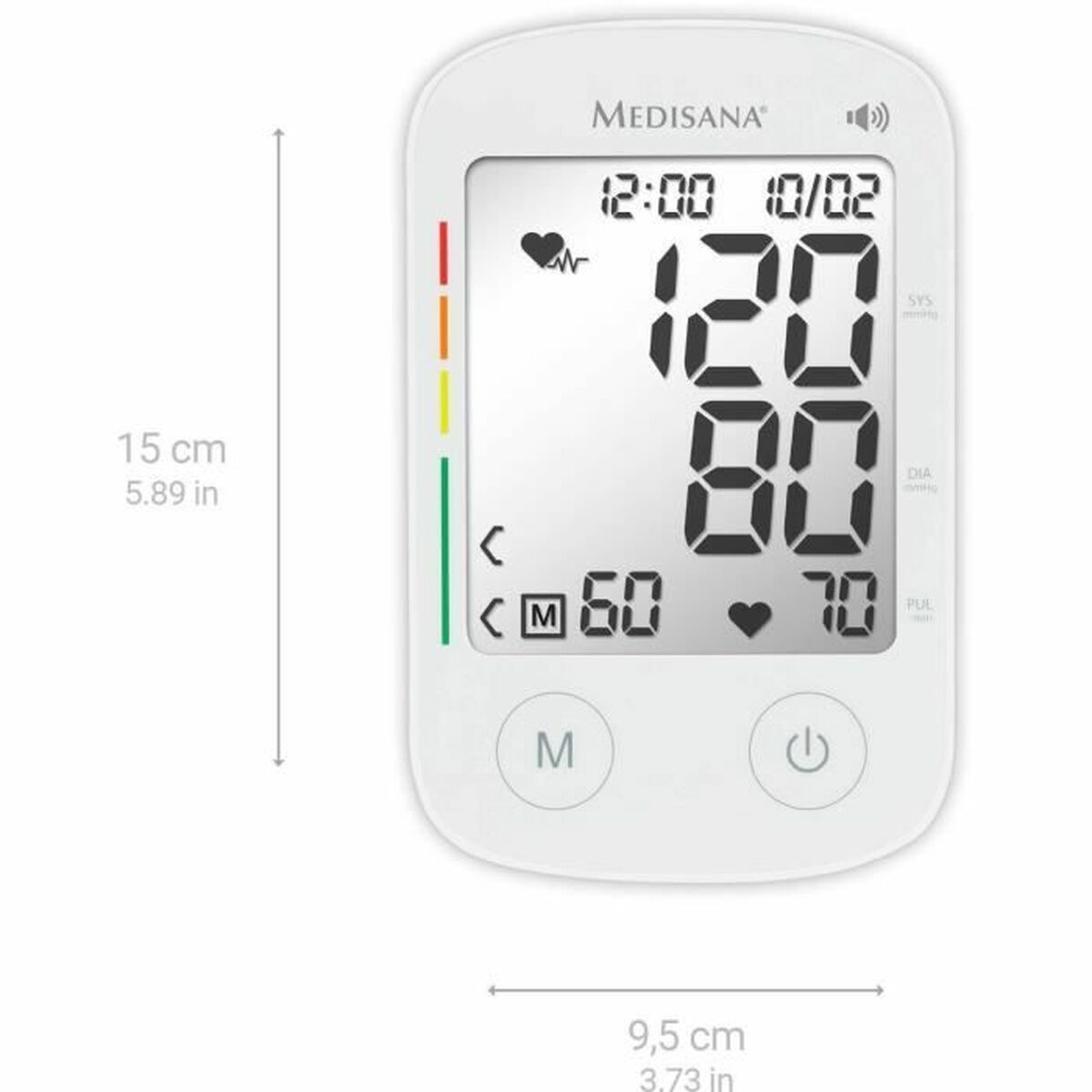 medisana tensiómetro de brazo Medisana con pantalla digital para control de presión arterial