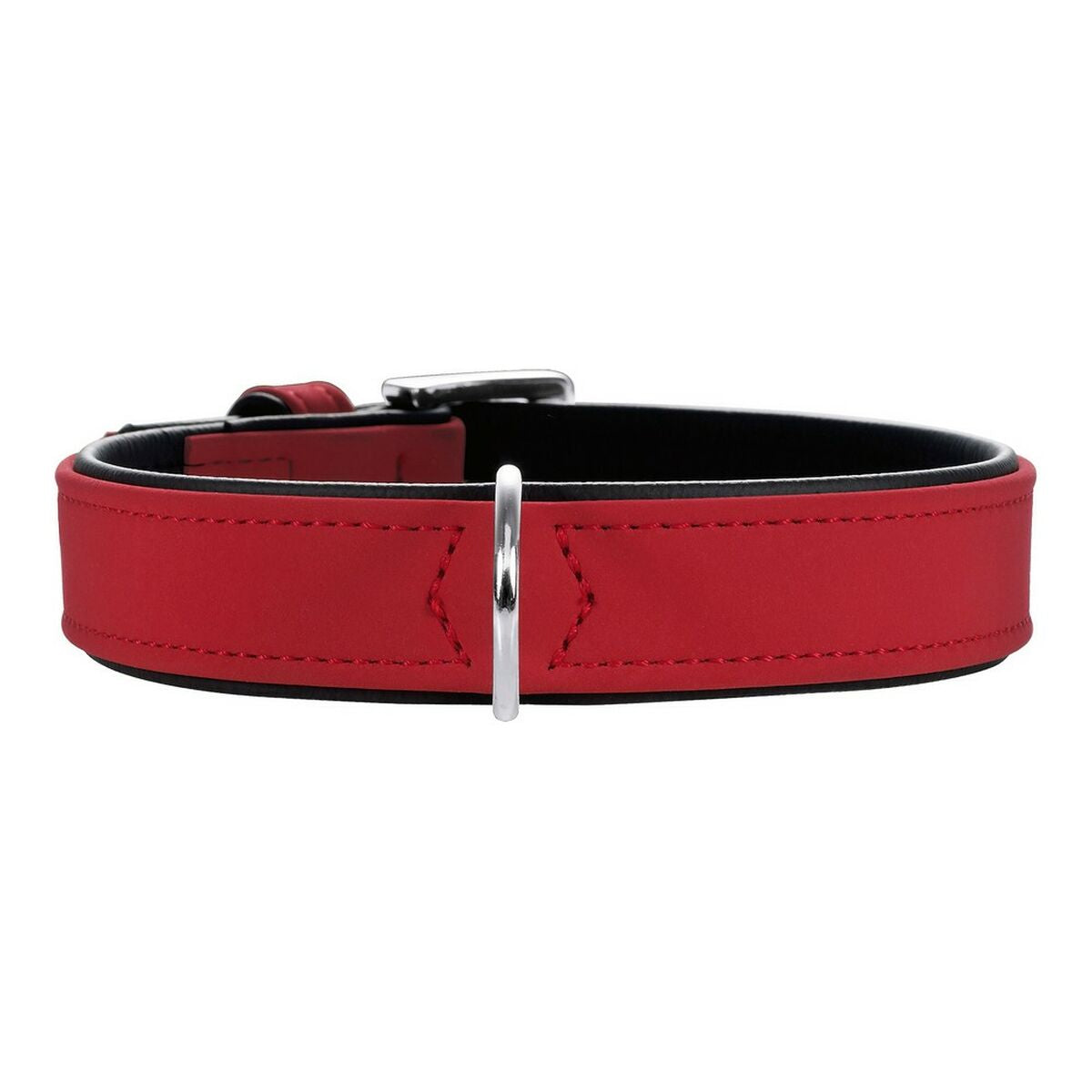 collar para perro rojo 36-44 cm, collar de piel suave en color rojo para mascotas