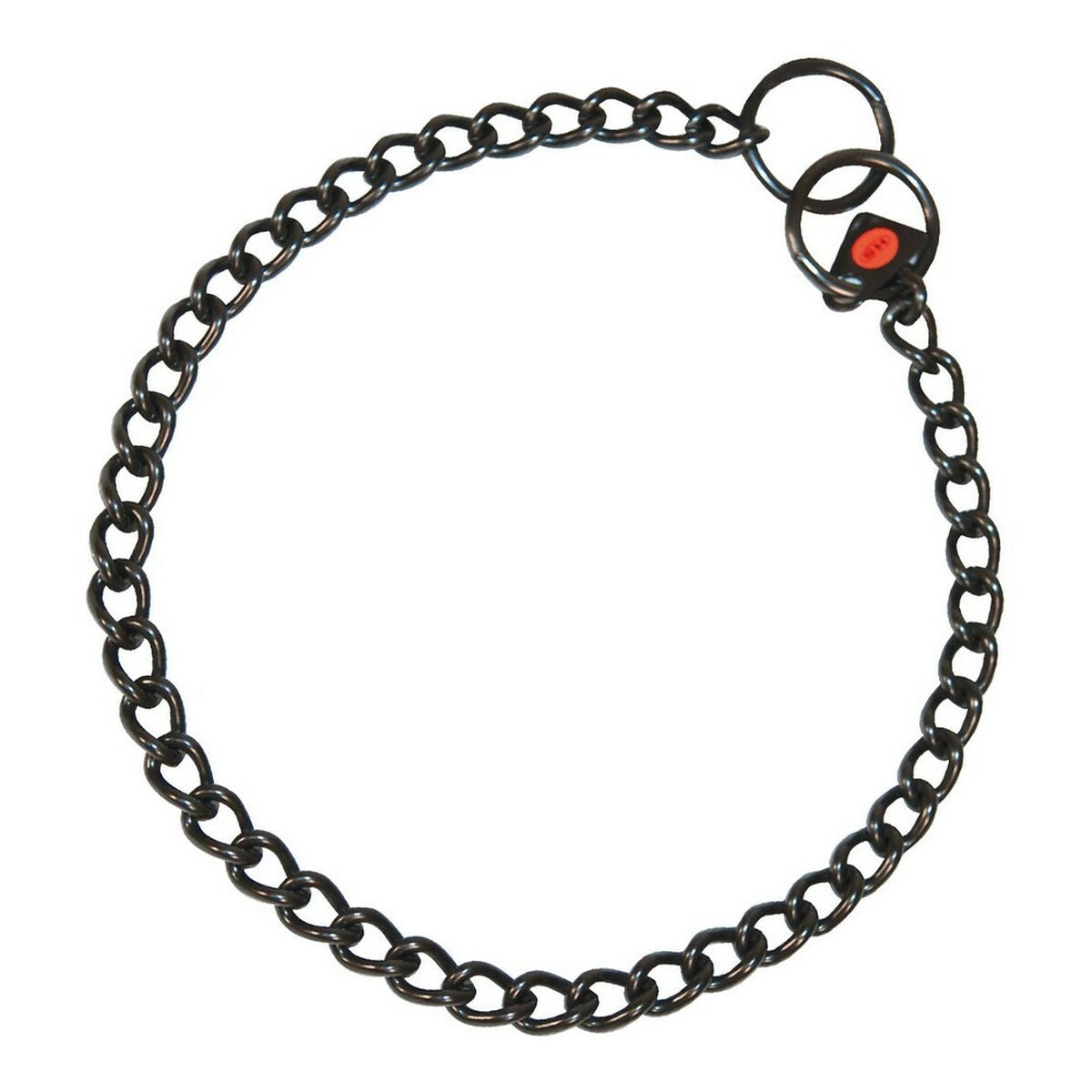 Collar de perro eslabones cortos HS Sprenger negro de 2,5 mm y 55 cm de longitud.