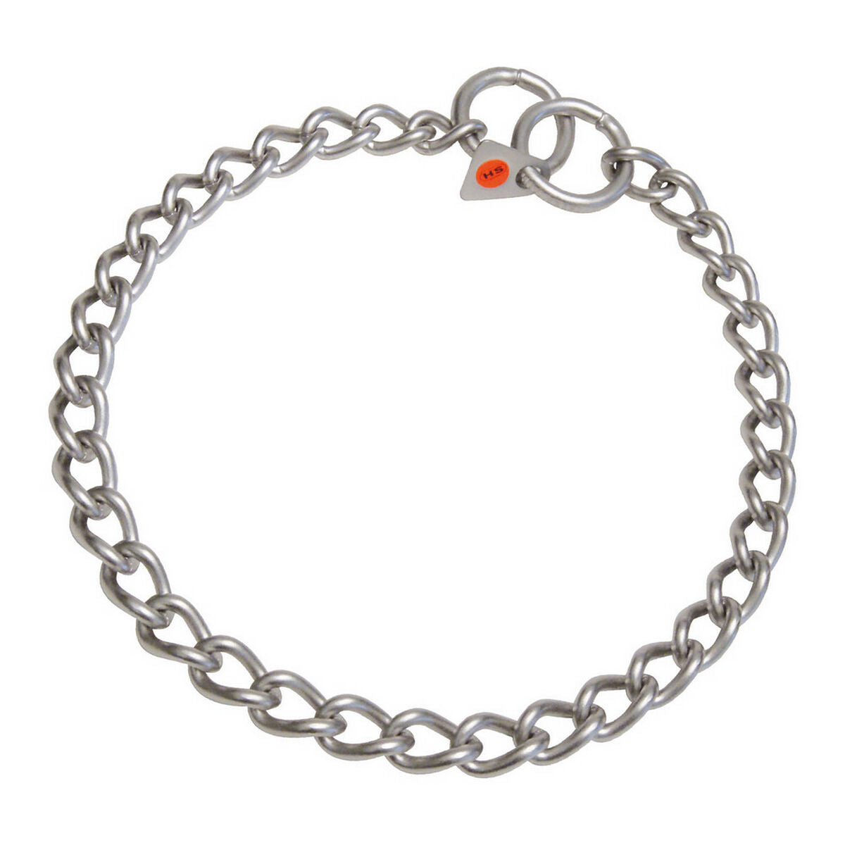 Collar de perro HS Sprenger 45 cm de acero inoxidable, diseño robusto y moderno.