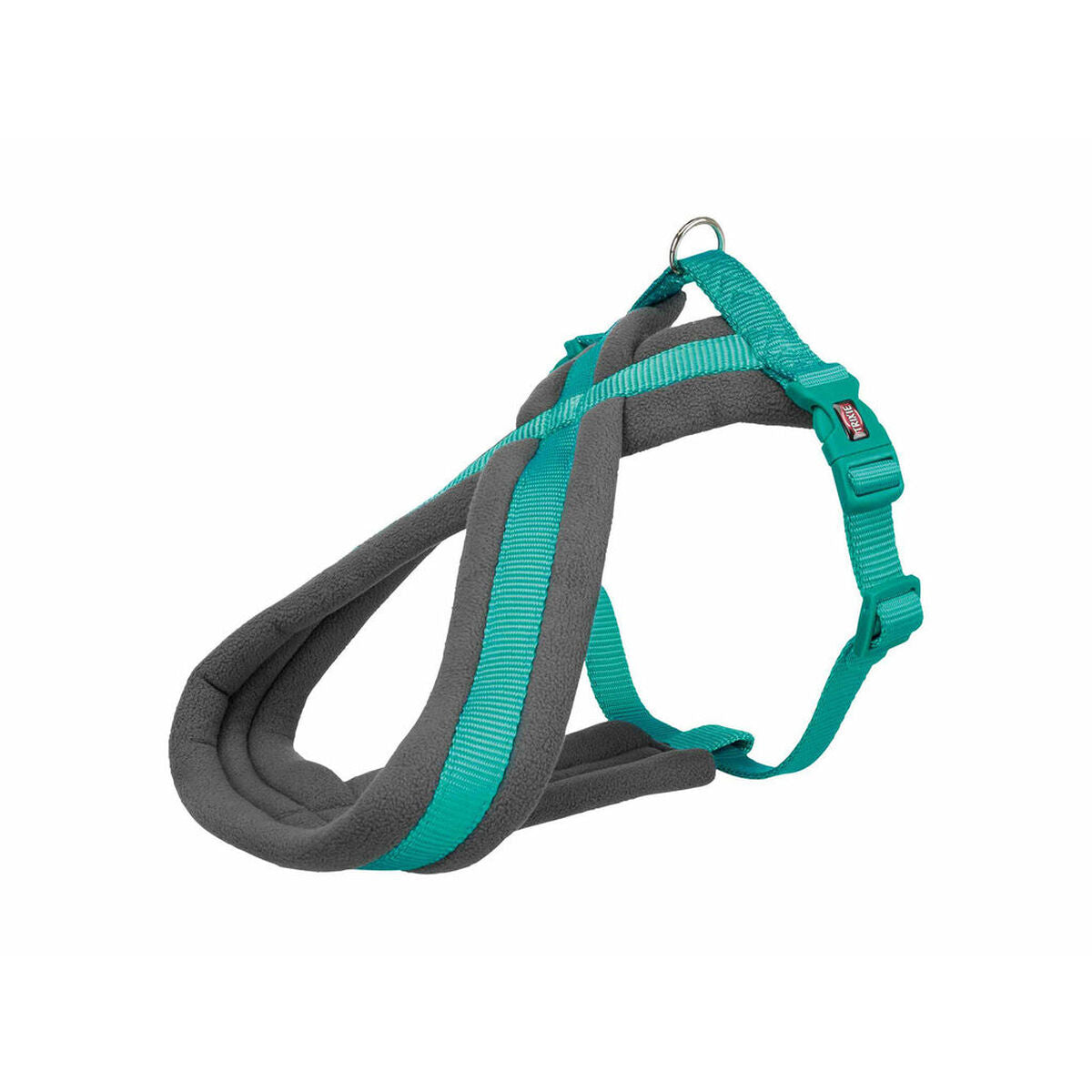 arnés para perro ajustable azul océano con diseño acolchado y resistente de Trixie, talla M/L