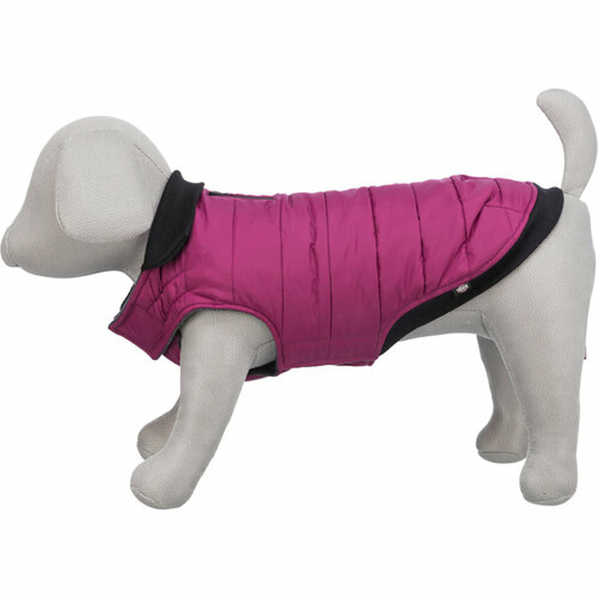 abrigo para perro morado Trixie en modelo de exhibición, acolchado y repelente de agua, tamaño XXS.