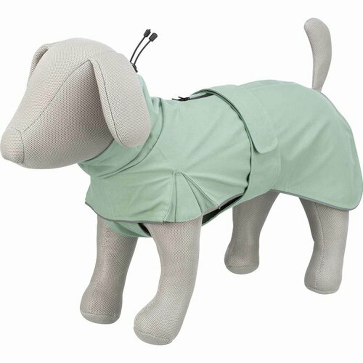 Chubasquero para perro Trixie Dublín verde S 40 cm en modelo de exhibición.
