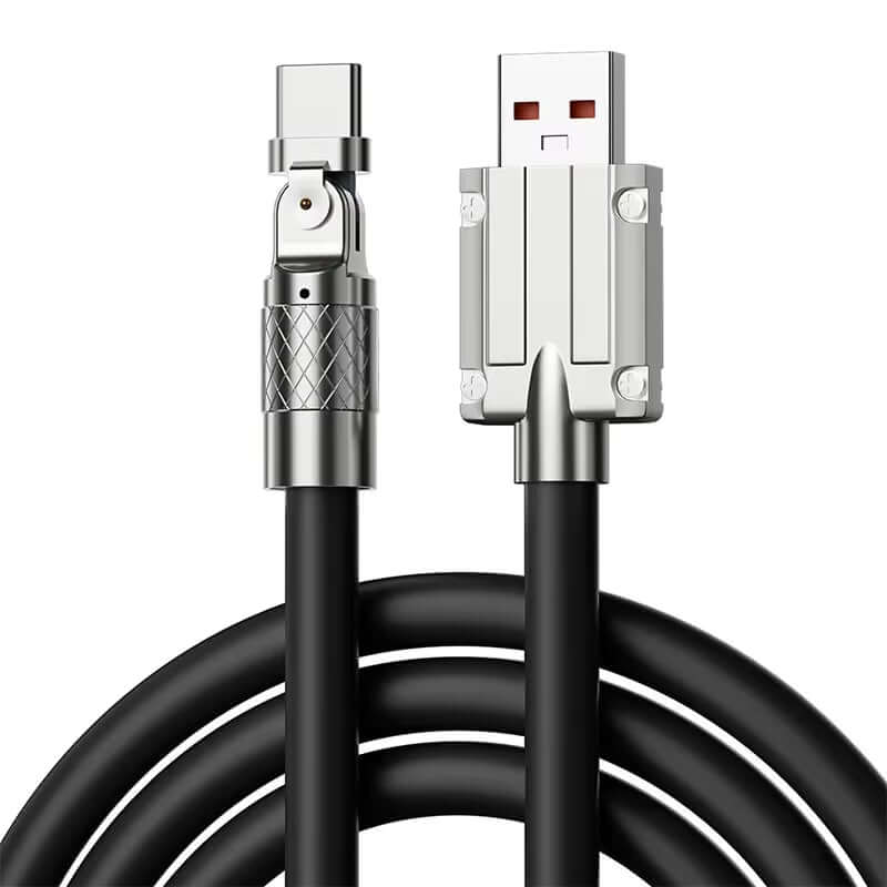 120W 7A Fast Charge USB Type C Cable 180 Degree Rotation Elbow Cable for Game for Xiaomi Redmi Honor Phone Charger USB C Cable