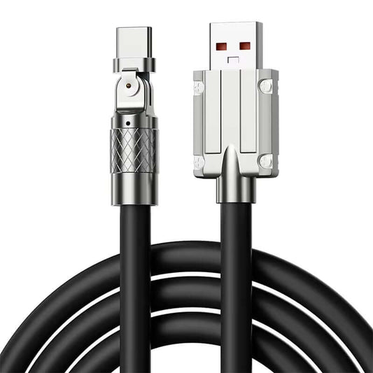 120W 7A Fast Charge USB Type C Cable 180 Degree Rotation Elbow Cable for Game for Xiaomi Redmi Honor Phone Charger USB C Cable