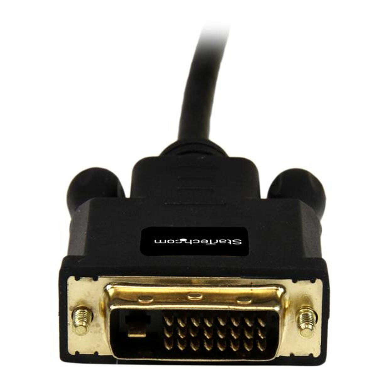 Mini DisplayPort to DVI adapter connection end of Startech MDP2DVIMM3B cable