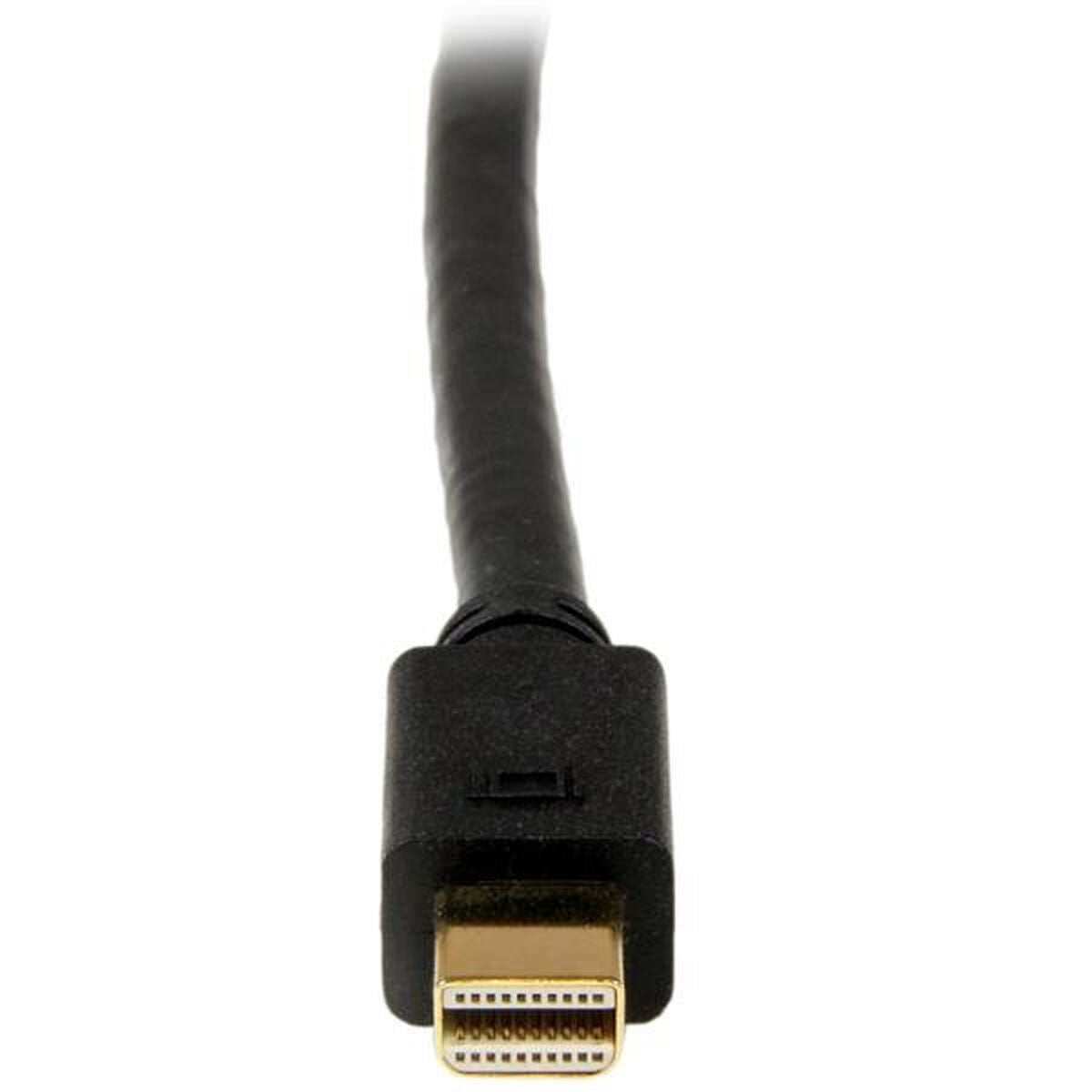 Mini DisplayPort to DVI adapter cable end, designed for connecting devices with Mini DisplayPort to DVI.
