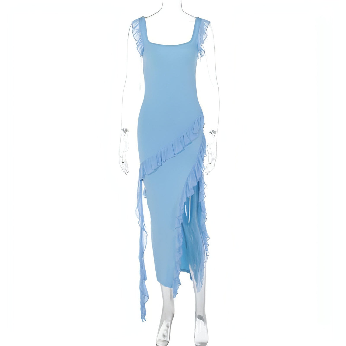 Vestido de Verano con Costuras Decorativas | Largo | Sin Mangas | Mujer