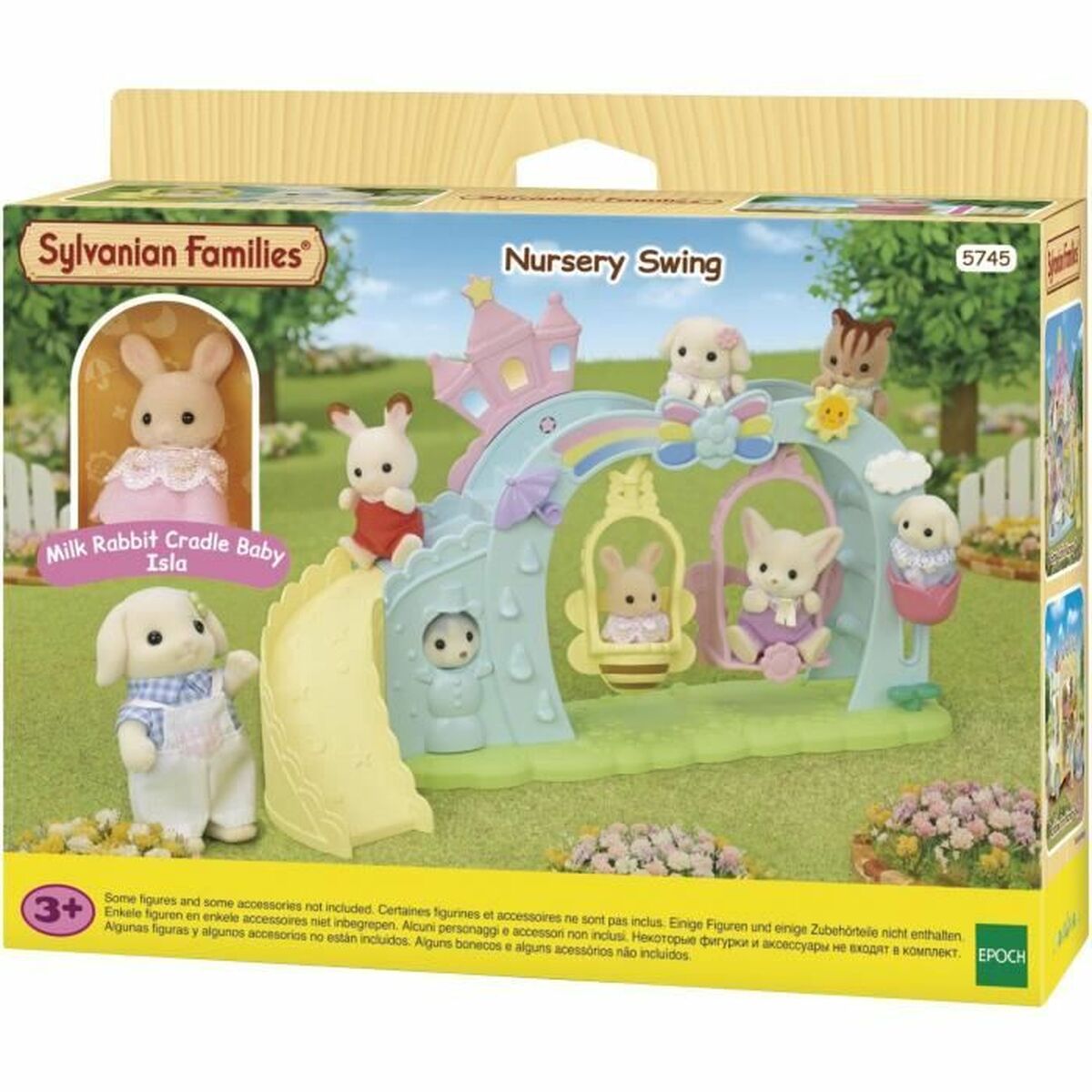 Accesorios para casa de Muñecas Sylvanian Families 5745 Nursery Swing, ideal para niños mayores de 3 años.