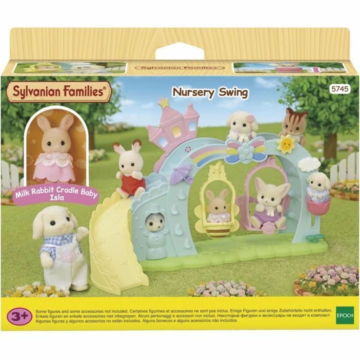 Accesorios para casa de Muñecas Sylvanian Families 5745 Nursery Swing, juguetes infantiles coloridos y divertidos.