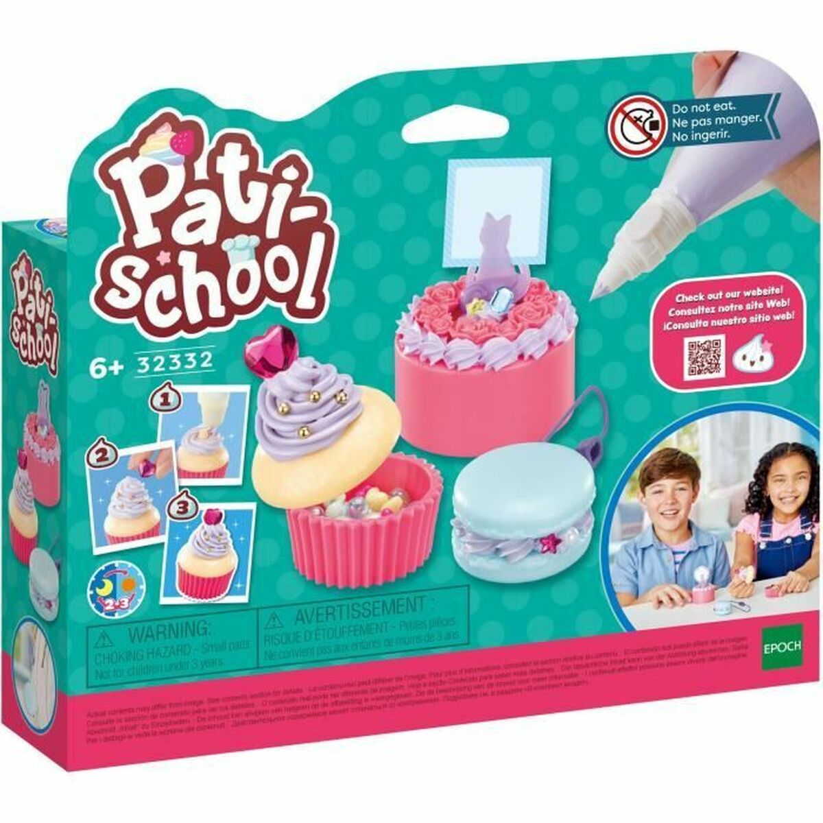 Juego de Manualidades EPOCH D'ENFANCE Pati School Cakes, set de repostería infantil para niños de 6 años en adelante.