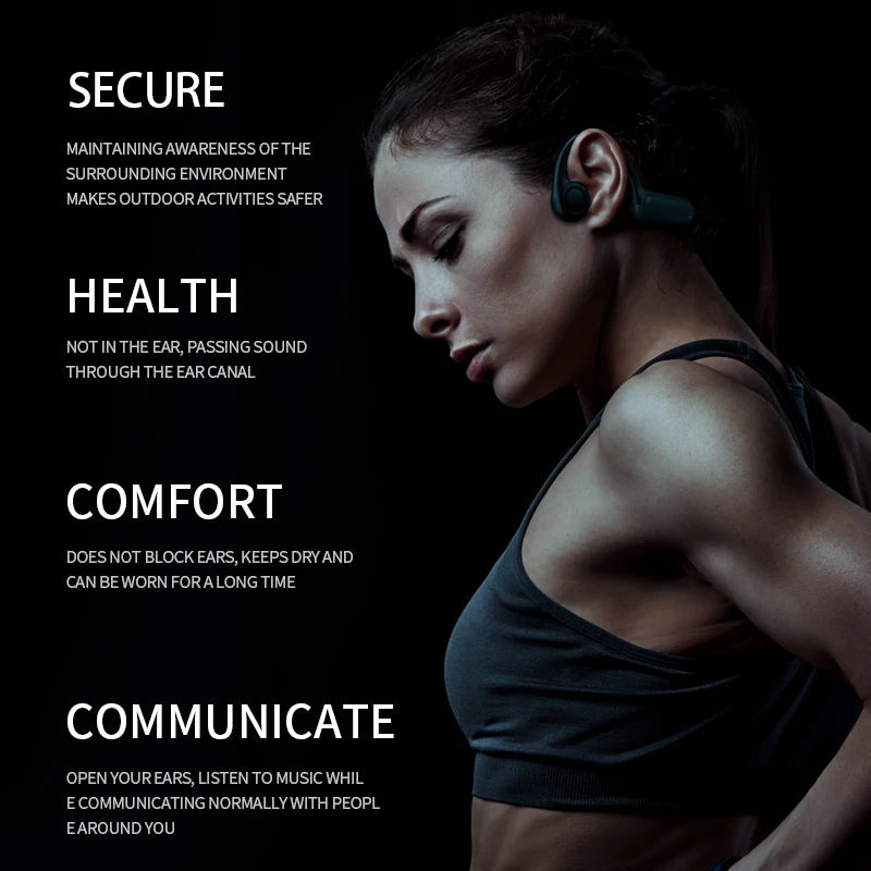 Xiaomi  Real Bone Conduction Sport Headphone Wireless Earphone Bluetooth-Compatible Headset Hands-Free with Mic for Running