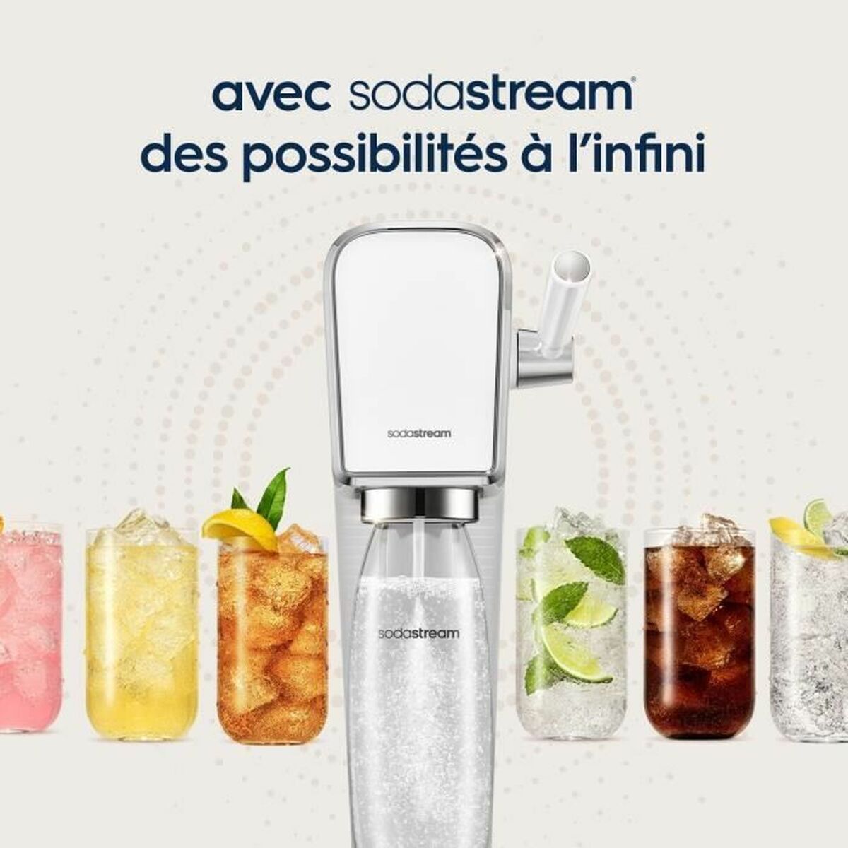 soda sodastream 440 ml set avec sodastream et des possibilités à l'infini avec différentes boissons gazeuses