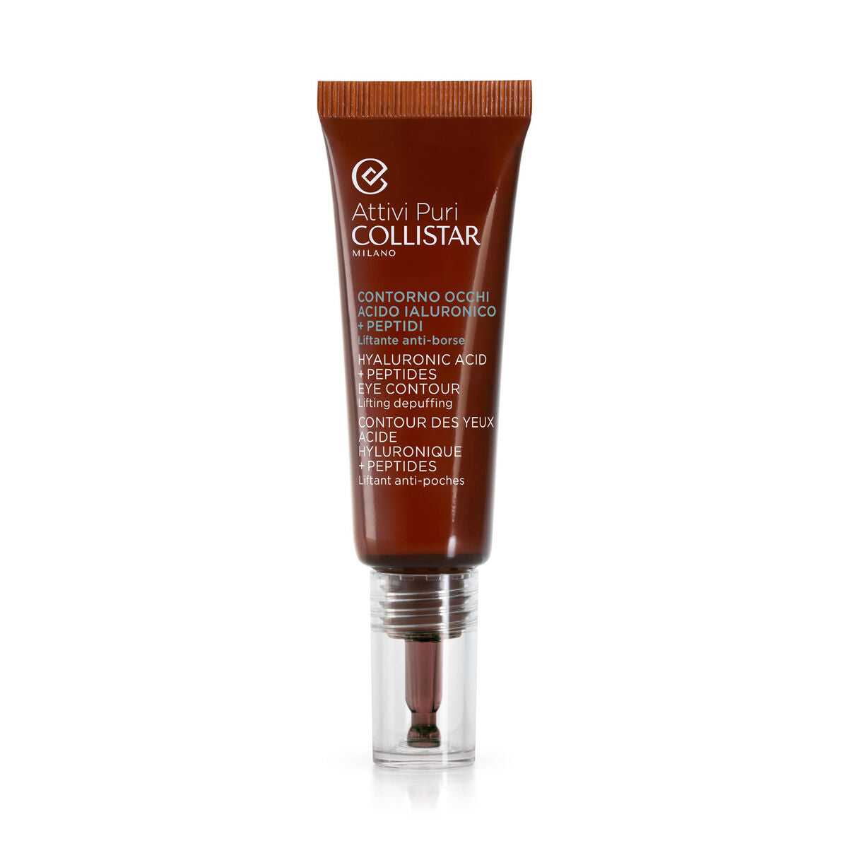 Crema Contorno de Ojos Ácido Hialurónico Collistar Attivi Puri 15 ml para realzar la belleza y cuidar la piel.