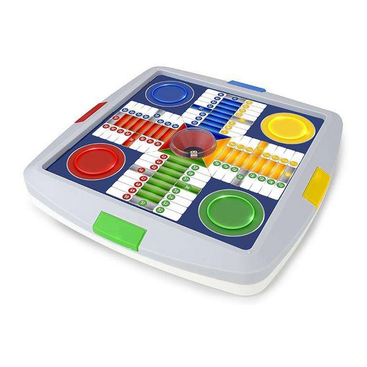 Parchís y Oca automático para niños, juego de mesa colorido 27 x 27 x 4 cm para 2 a 4 jugadores.