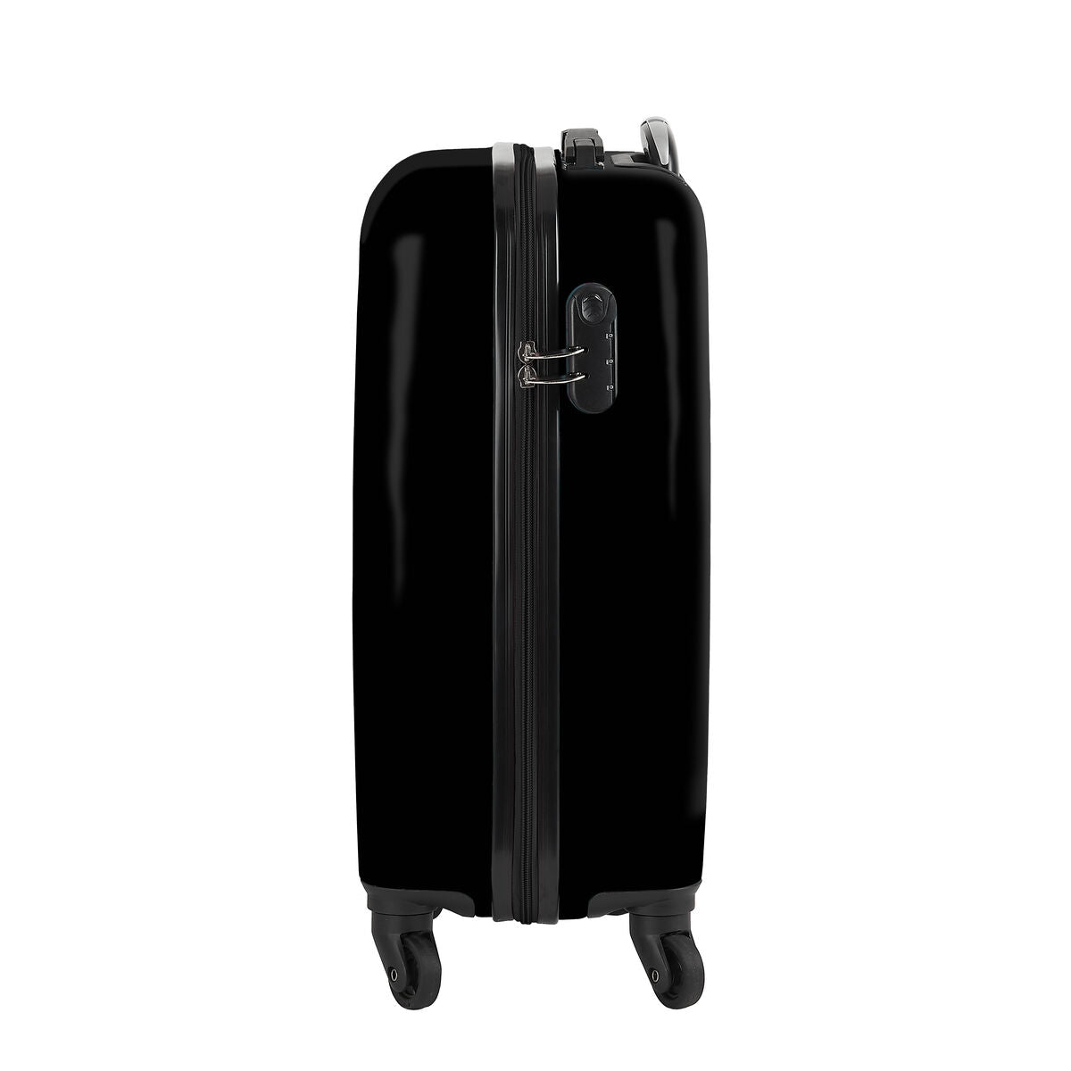 Sevilla FC trolley cabin bag in black, 34.5 x 55 x 20 cm, stylish and durable luggage for football fans.