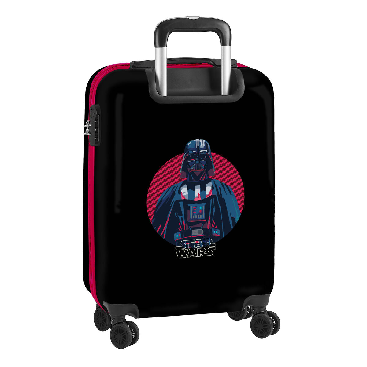 Maleta de cabina Star Wars negra 20 pulgadas con diseño de Darth Vader y ruedas giratorias a 360º.